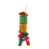 Maxbell Maxbell Funny Pet Bird Loofah Toys Parrot Cage Hanging Swing Chew Toy With Bell #4