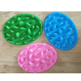 Maxbell Maxbell Pet Dog Cat Slow Feeder Anti-Slip Bowl Gulp Choke Feeding Dish Bowl Green S