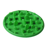 Maxbell Maxbell Pet Dog Cat Slow Feeder Anti-Slip Bowl Gulp Choke Feeding Dish Bowl Green S