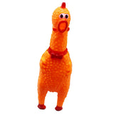 Maxbell Maxbell Small Screaming Rubber Chicken Squeaky Pet Tough Dog Chew Treat Toy Orange