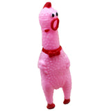 Maxbell Maxbell Small Screaming Rubber Chicken Squeaky Pet Tough Dog Chew Treat Toy Pink