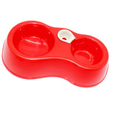Maxbell Maxbell Pet Dog Cat Food Water Fountain Dish Feeder Double Plastic Bowl Red