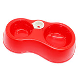 Maxbell Maxbell Pet Dog Cat Food Water Fountain Dish Feeder Double Plastic Bowl Red