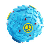 Maxbell Maxbell Pet Dog Interactive Squeaky Ball Feeding Food Ball Toy Puzzle Toy Blue - S