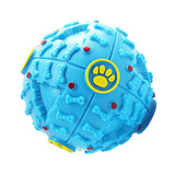 Maxbell Maxbell Pet Dog Interactive Squeaky Ball Feeding Food Ball Toy Puzzle Toy Blue - S