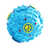 Maxbell Maxbell Pet Dog Interactive Squeaky Ball Feeding Food Ball Toy Puzzle Toy Blue - L