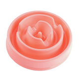 Maxbell Maxbell Pet Dog Plastic Bowl Interactive Slow Food Anti Gulp Feed Healthy Dish Pink