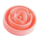 Maxbell Maxbell Pet Dog Plastic Bowl Interactive Slow Food Anti Gulp Feed Healthy Dish Pink