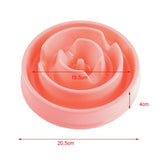 Maxbell Maxbell Pet Dog Plastic Bowl Interactive Slow Food Anti Gulp Feed Healthy Dish Pink