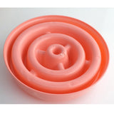 Maxbell Maxbell Pet Dog Plastic Bowl Interactive Slow Food Anti Gulp Feed Healthy Dish Pink