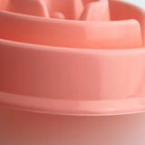 Maxbell Maxbell Pet Dog Plastic Bowl Interactive Slow Food Anti Gulp Feed Healthy Dish Pink