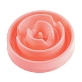 Maxbell Maxbell Pet Dog Plastic Bowl Interactive Slow Food Anti Gulp Feed Healthy Dish Pink
