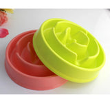 Maxbell Maxbell Pet Dog Plastic Bowl Interactive Slow Food Anti Gulp Feed Healthy Dish Pink