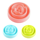 Maxbell Maxbell Pet Dog Plastic Bowl Interactive Slow Food Anti Gulp Feed Healthy Dish Pink