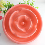 Maxbell Maxbell Pet Dog Plastic Bowl Interactive Slow Food Anti Gulp Feed Healthy Dish Pink