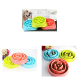 Maxbell Maxbell Pet Dog Plastic Bowl Interactive Slow Food Anti Gulp Feed Healthy Dish Blue