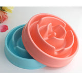 Maxbell Maxbell Pet Dog Plastic Bowl Interactive Slow Food Anti Gulp Feed Healthy Dish Blue