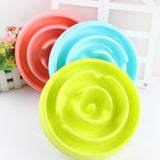 Maxbell Maxbell Pet Dog Plastic Bowl Interactive Slow Food Anti Gulp Feed Healthy Dish Blue