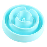 Maxbell Maxbell Pet Dog Plastic Bowl Interactive Slow Food Anti Gulp Feed Healthy Dish Blue