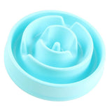 Maxbell Maxbell Pet Dog Plastic Bowl Interactive Slow Food Anti Gulp Feed Healthy Dish Blue