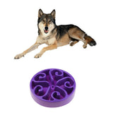 Maxbell Maxbell Pets Dogs Cats Slow Feeder Bowl Interactive Feeding Bowl Anti-Choking Purple