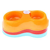 Maxbell Maxbell Pets Dog Cat Food Water Dish Feeder Feeding Double Twin Plastic Bowl Yellow