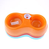 Maxbell Maxbell Pets Dog Cat Food Water Dish Feeder Feeding Double Twin Plastic Bowl Yellow