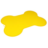 Maxbell Maxbell Pet Feeding Mat Silicone Dog Cat Dish Bowl Waterproof Bone Shape Pad Yellow