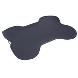 Maxbell Maxbell Pet Feeding Mat Silicone Dog Cat Dish Bowl Waterproof Bone Shape Pad Gray