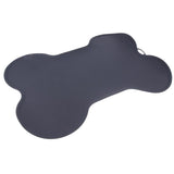 Maxbell Maxbell Pet Feeding Mat Silicone Dog Cat Dish Bowl Waterproof Bone Shape Pad Gray