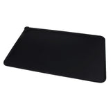 Maxbell Maxbell Pet Dog Feeding Mat Rectangle Silicone Dish Bowl Food Water Placemat  Black