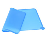 Maxbell Maxbell Pet Dog Feeding Mat Rectangle Silicone Dish Bowl Food Water Placemat  Blue