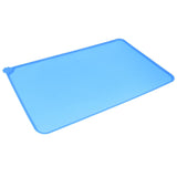 Maxbell Maxbell Pet Dog Feeding Mat Rectangle Silicone Dish Bowl Food Water Placemat  Blue