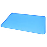 Maxbell Maxbell Pet Dog Feeding Mat Rectangle Silicone Dish Bowl Food Water Placemat  Blue