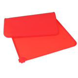 Maxbell Maxbell Pet Dog Feeding Mat Rectangle Silicone Dish Bowl Food Water Placemat  Red