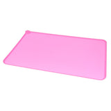 Maxbell Maxbell Pet Dog Feeding Mat Rectangle Silicone Dish Bowl Food Water Placemat  Pink