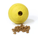 Maxbell Maxbell Pet Chew Toy Food Dispenser Rubber Ball Bite-Resistant Clean Teeth Yellow