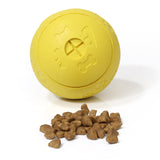 Maxbell Maxbell Pet Chew Toy Food Dispenser Rubber Ball Bite-Resistant Clean Teeth Yellow