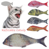 Maxbell Maxbell Lifelike Fish Pet Cat Mint Play Velvet Catnip Interactive Toy Yellow