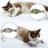 Maxbell Maxbell Lifelike Fish Pet Cat Mint Play Velvet Catnip Interactive Toy Yellow