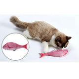 Maxbell Maxbell Lifelike Fish Pet Cat Mint Play Velvet Catnip Interactive Toy Pink