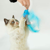 Maxbell Maxbell Funny Pet Cat Toys Feather Fake Fish Kitty Cat Teaser Playing Game Toy Blue