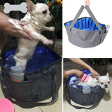 Maxbell Foldable Pet Dog Cat Shower Bathtub Indoor Outdoor Bath Tub Pool Pond Gray