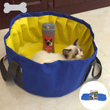 Maxbell Foldable Pet Dog Cat Shower Bathtub Indoor Outdoor Bath Tub Pool Pond Blue