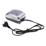 Maxbell Maxbell EU Plug Aquarium Air Pump Fish Tank Airpump Pond Oxygen Pump Silver - 1 hole