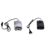 Maxbell Maxbell EU Plug Aquarium Air Pump Fish Tank Airpump Pond Oxygen Pump Silver - 1 hole