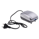 Maxbell Maxbell EU Plug Aquarium Air Pump Fish Tank Airpump Pond Oxygen Pump Silver - 1 hole