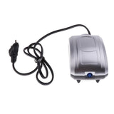 Maxbell Maxbell EU Plug Aquarium Air Pump Fish Tank Airpump Pond Oxygen Pump Silver - 1 hole