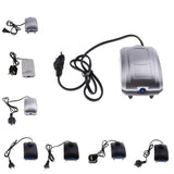 Maxbell Maxbell EU Plug Aquarium Air Pump Fish Tank Airpump Pond Oxygen Pump Silver - 1 hole