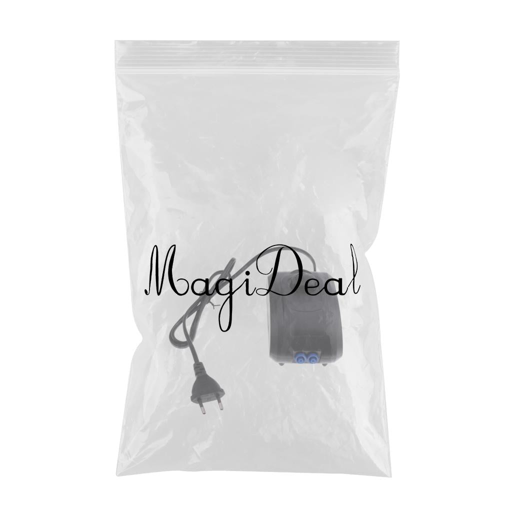Maxbell Maxbell EU Plug Aquarium Air Pump Fish Tank Airpump Pond Oxygen Pump Black - 2 holes